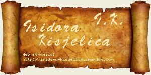 Isidora Kisjelica vizit kartica
